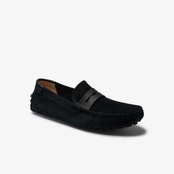 Lacoste Concours Nautic Suede Loafers - Mokasíny Pánské Černé / Černé | CZ-GyFBYw